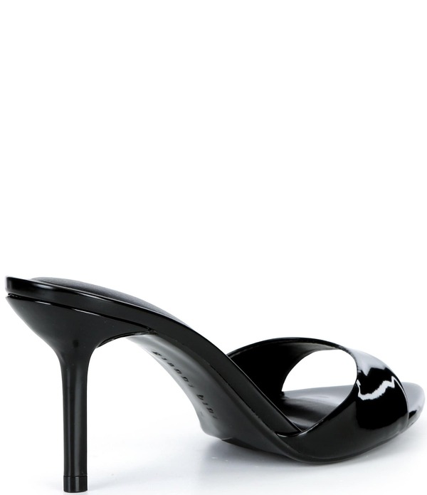 ジャンビニ レディース シューズ サンダル Gianni Bini Camrun Patent Almond Toe Stiletto Slide Sandals Black 黒いこと