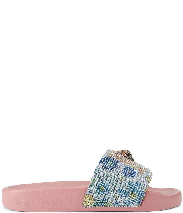 カートジェイガーロンドン レディース シューズ パンプス 御花柄 サンダル ロゴタイプ 御花 Kurt Geiger London Meena Floralogornament Eagle Pool Slide Sandals Pink Multi サクラ色