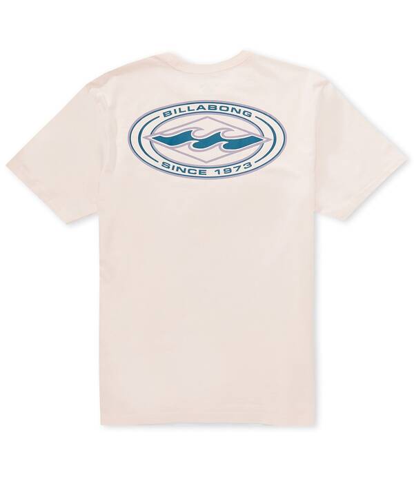 散らし広告ボン メンズ トップス プルオーバー Billabong Ripple Short Sleeve T-Shirt Light Pink サクラ色