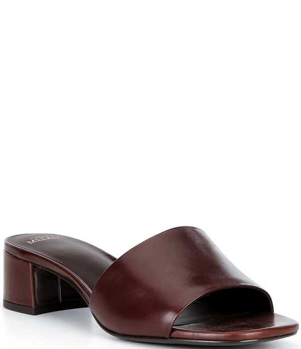 アントニオ メラーニ レディース シューズ サンダル なめし革 Antonio Melaniya Leather Easy Slip On Dressandal Mules Dark Mahogany