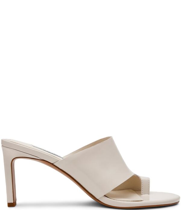 スティーブ マデン レディース シューズ 踵 サンダル なめし革 Steve Madden Valentin Glazed Leather Toe Loop Dresslide Sandals Bone