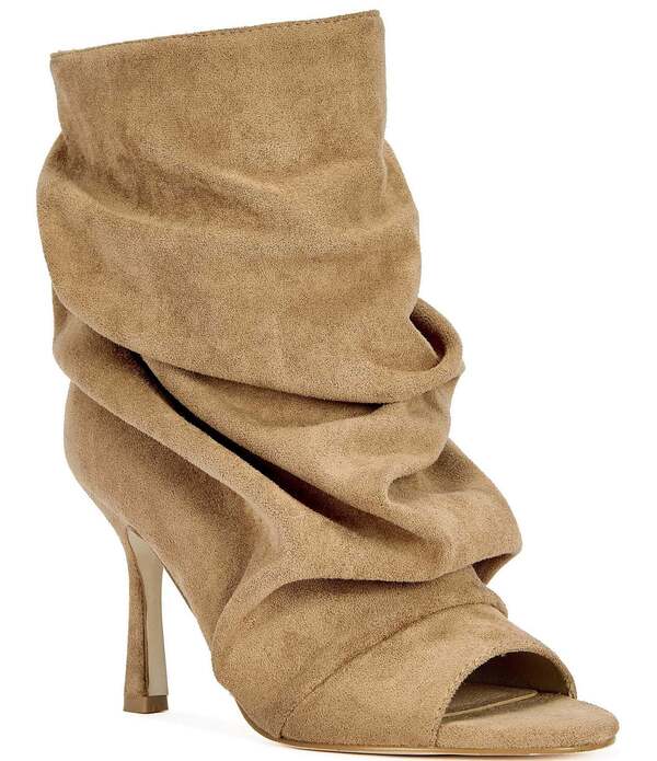 アザレア ワン レディース シューズ ヒール ブーツ Azalea Wang Apex Slouch Shaft Peep Toe Booties Light Brown ブラウン|ReVida 店