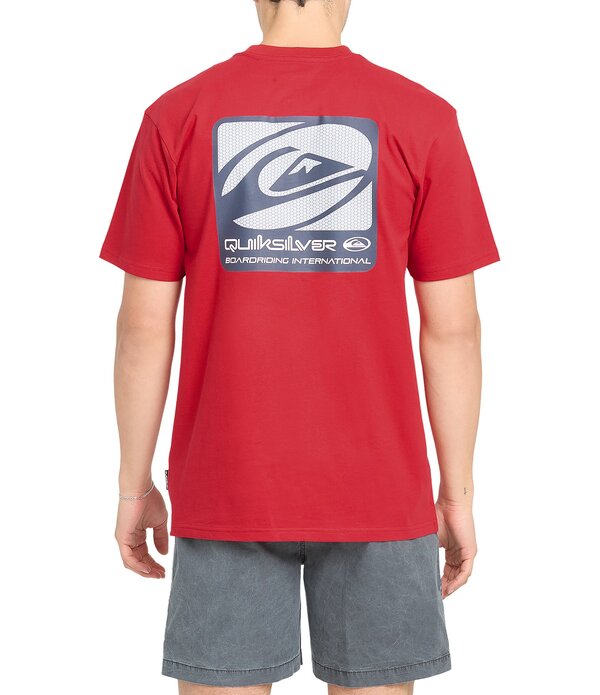 クイックしろがね色 メンズ トップス プルオーバー Quiksilver Out Of Boundshort Sleeve T-Shirt Salsa