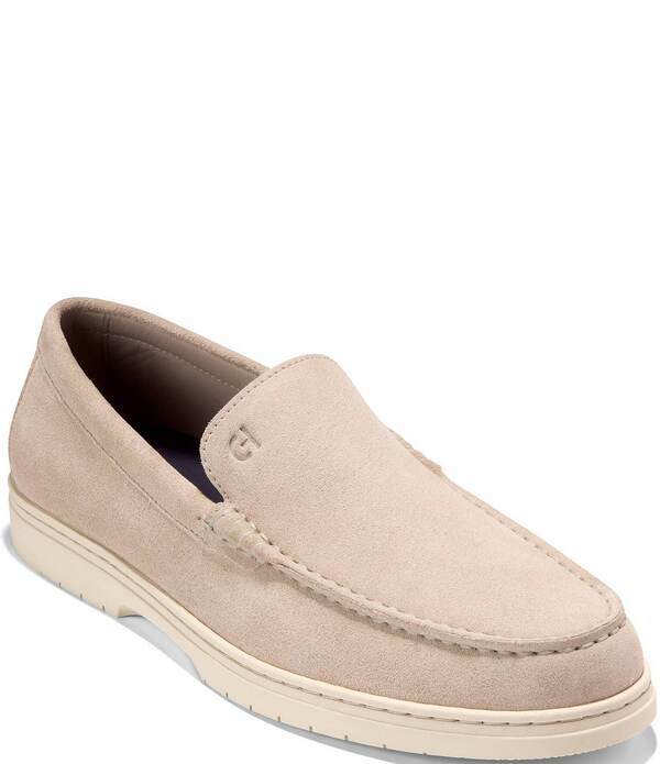 コールハーン メンズ シューズ スリッポン・ローファー Cole Haan Men's Greenwich Grand Venetian Loafers Tan/Ivory アイボリー｜ReVida 店