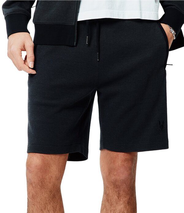 サイコバニー メンズ ボトムス 二分の一ズボン下・さる股引き 遊撃手ズボン下 Psycho Bunny Keith Two-Tone 8 Inseam Shorts Black 黒いこと