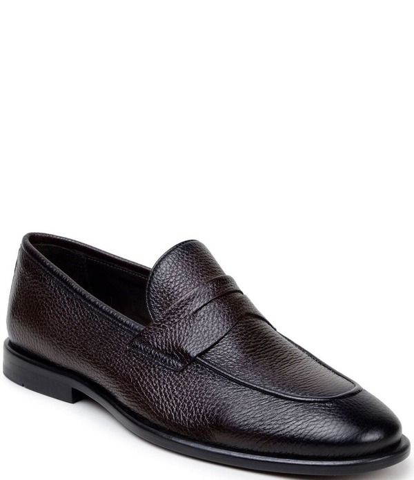 ベルヴェデール メンズ シューズ スリッポン・ローファー なめし革 Belvedere Men\u0027s Nohr Deerskin Leather Penny Loafers Brown 赤銅色