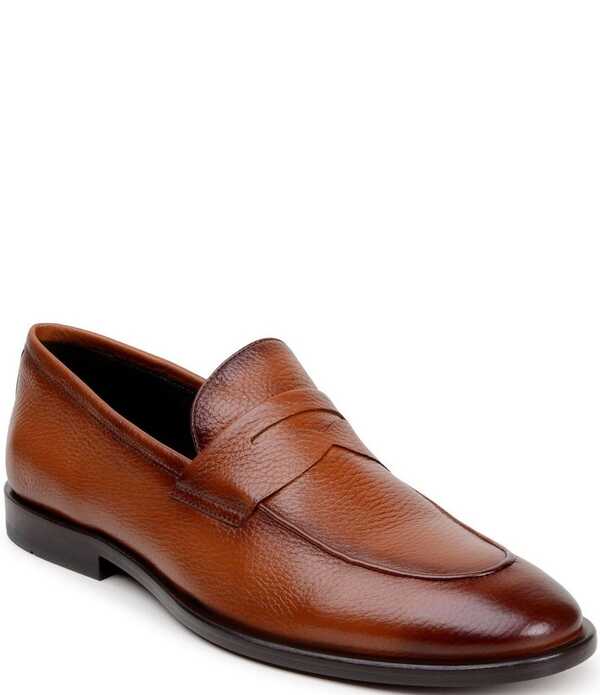 ベルヴェデール メンズ シューズ スリッポン・ローファー なめし革 Belvedere Men\u0027s Nohr Deerskin Leather Penny Loafers Tan タン