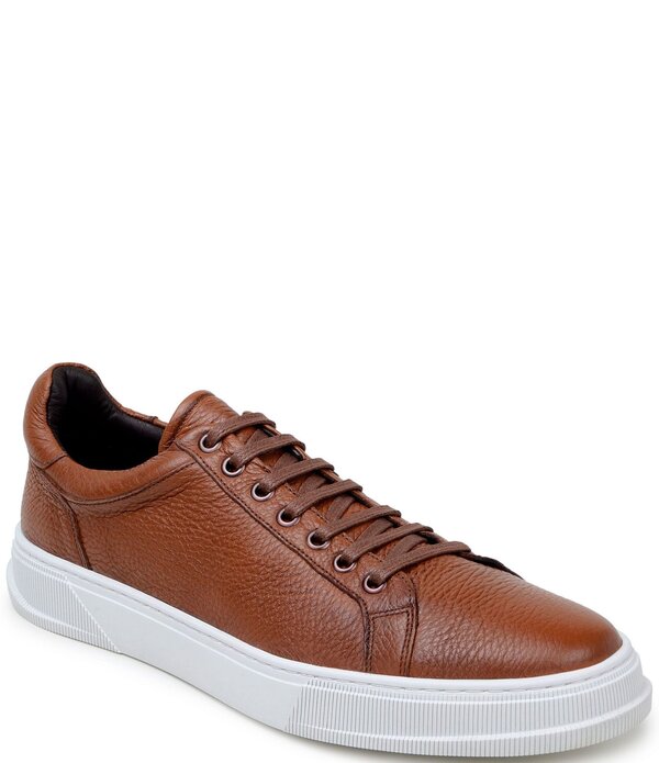 ベルヴェデール メンズ シューズ スニーカー なめし革 Belvedere Men\u0027s Matteo Deerskin Leather Sneakers Antique Tan タン
