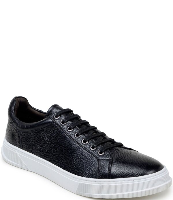 ベルヴェデール メンズ シューズ スニーカー なめし革 Belvedere Men\u0027s Matteo Deerskin Leather Sneakers Black 黒いこと