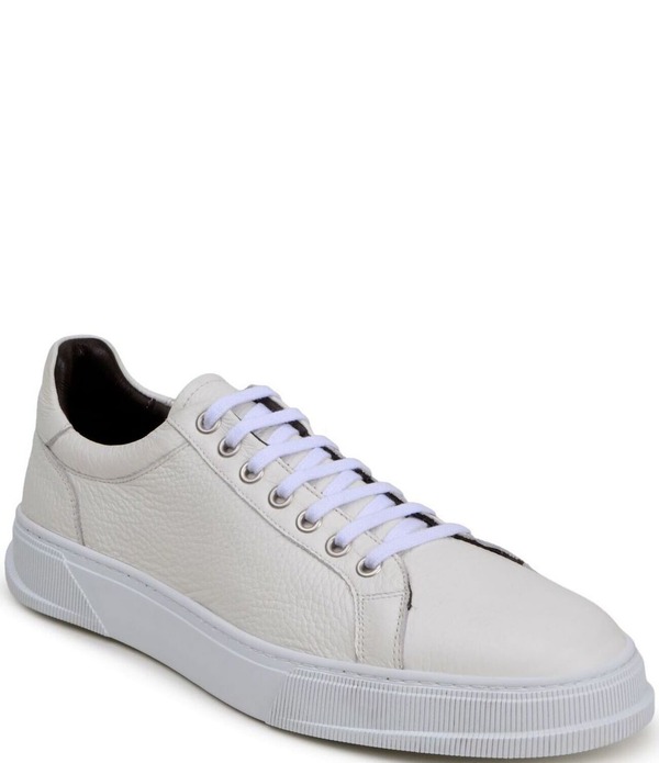ベルヴェデール メンズ シューズ スニーカー なめし革 Belvedere Men\u0027s Matteo Deerskin Leather Sneakers Milk