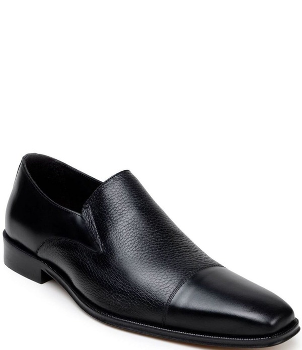ベルヴェデール メンズ シューズ スリッポン・ローファー 力くらべ 旗がしら なめし革 Belvedere Men\u0027s Andreo Deerskin Leather and Italian Calf Leather Cap Toe Derby Dresshoes Black 黒いこと