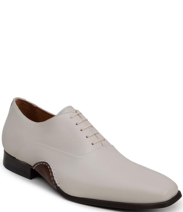 ベルヴェデール メンズ シューズ オックスフォード 衣裳 なめし革 Belvedere Men\u0027s Bianca Leather Dress Oxfords Light Bone