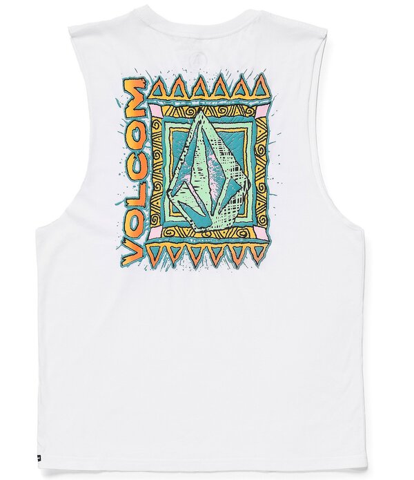 ボルコム メンズ トップス プルオーバー ロゴタイプ Volcom Bodie Logo Muscle T-Shirt White 白いこと
