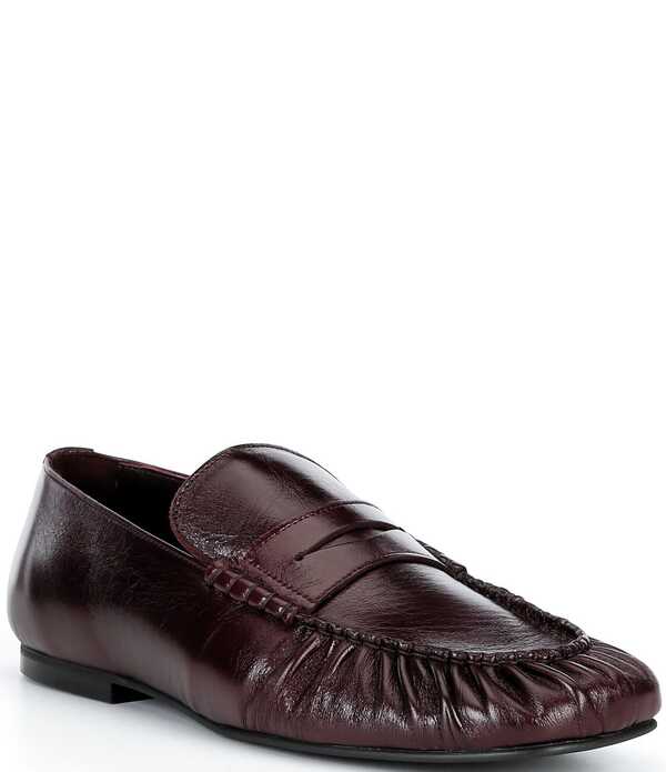 アロハス レディース シューズ スリッポン・ローファー なめし革 ALOHAS Aven Rift Leather Slip On Loafers Burgundy バーガンディ