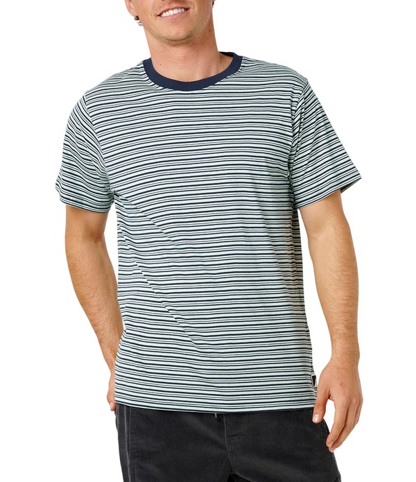 リップカール メンズ トップス シャツ Rip Curl Artist Of The Search Stripe Relaxed T-Shirt Dark Navy ネイビー|ReVida 店