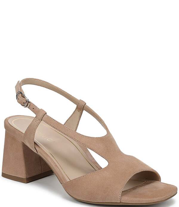 バイオニック レディース シューズ 踵 サンダル スエードクロス Vionic Raquel Suede Block Heel Dressandals Desert Sand 沙子