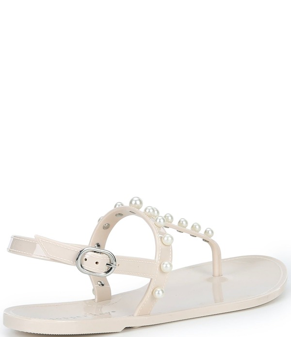 カッパーキー レディース シューズ サンダル Copper Key Folly Pearl T-Strap Flat Sandalsweet Cream 皮膚軟化剤