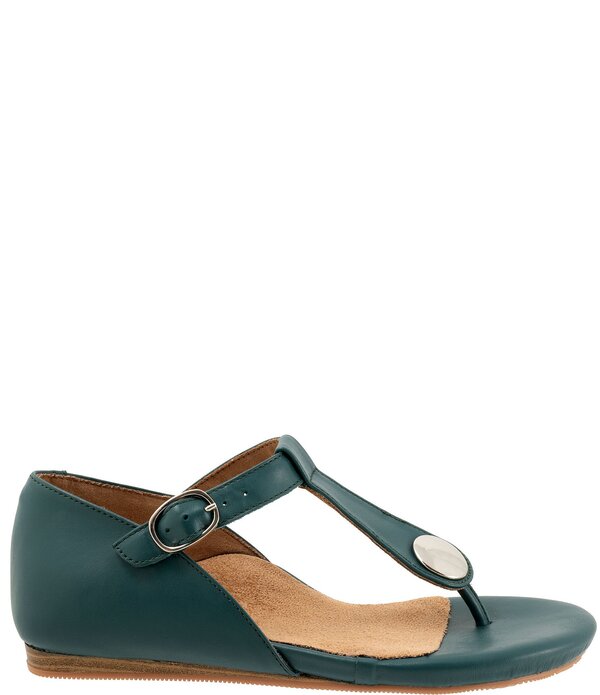 ホンブルグ帽ウォーク レディース シューズ パンプス サンダル なめし革 SoftWalk Charlotte Leather Thong Sandals Teal ティール