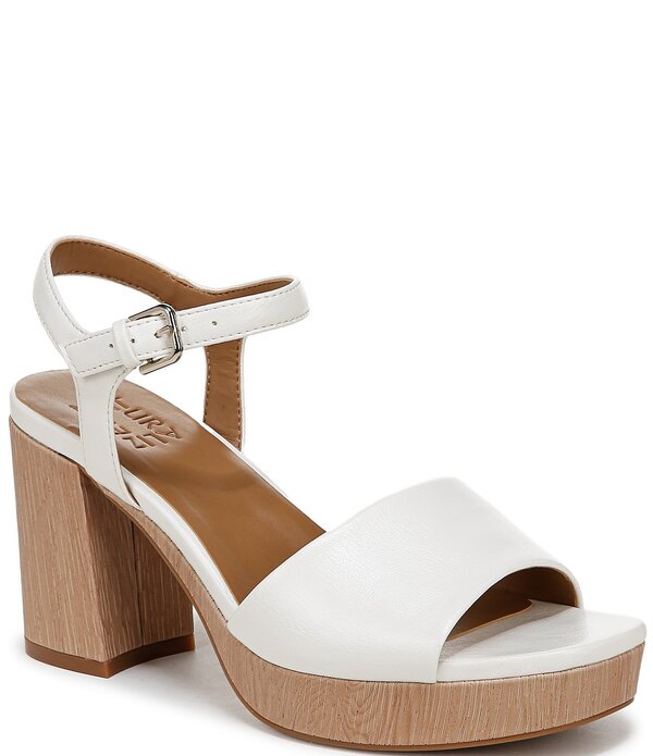 ナチュライザー レディース シューズ サンダル プラットホーム アンクル Naturalizer Lilly Ankle Straplatform Dressandals White 白いこと