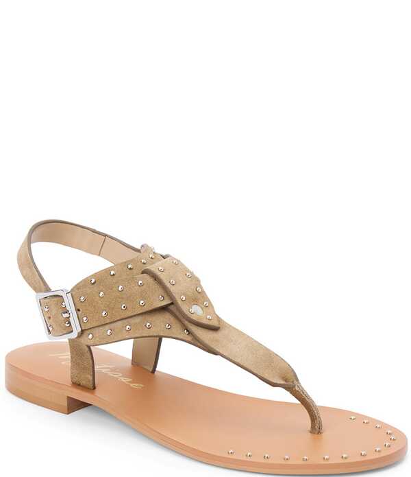 マチス レディース シューズ サンダル スエードクロス Matisse Mona Suede Studded Thong Sandals Natural