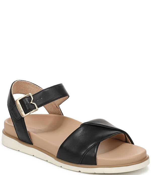 お医者さん・肩かけ レディース シューズ パンプス サンダル なめし革 Dr. Scholl\u0027s Free To Move Leather Sandals Black 黒いこと