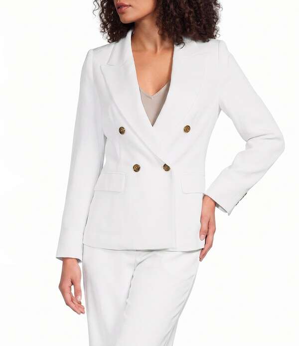 マレーラ レディース アウター 厚地の外套 スポーツジャケット Marella Mllcharme Double Breasted Blazer Optical White 白いこと