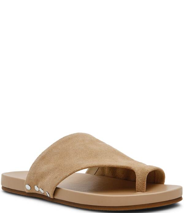 スティーブ マデン レディース シューズ サンダル スエードクロス Steve Madden Kessey Suede Thong Toe Strap Studded Sandalsand Suede 沙子