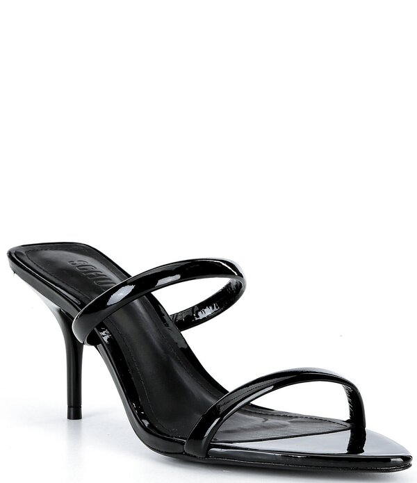 シュッツ レディース シューズ 踵 なめし革 Schutz Nylle Patent Leather Dresslides Black 黒いこと