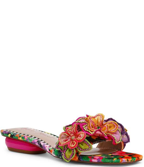 ベッツィジョンソン レディース シューズ サンダル Betsey Johnson Scottyy Flower Embellished Slide Sandals Floral/Multi マルチ色合い