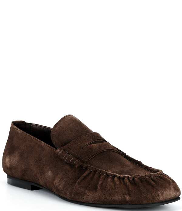 アロハス レディース シューズ スリッポン・ローファー スエード レザー ALOHAS Aven Suede Leather Slip On Loafers Brown ブラウン|ReVida 店