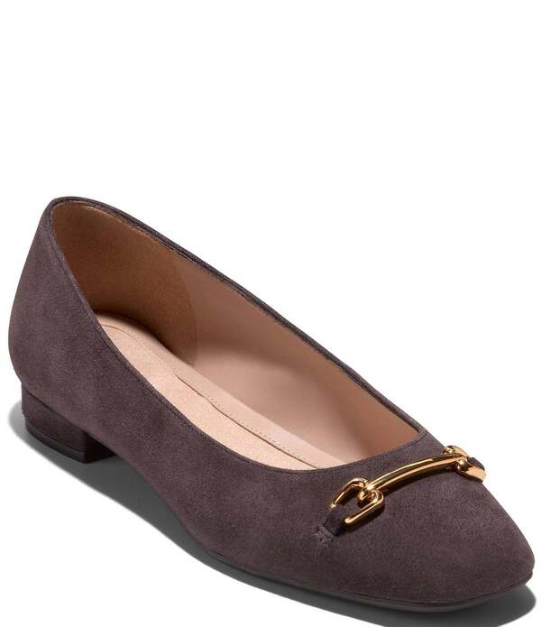 電話を掛けるハーン レディース シューズ パンプス Cole Haan Go-To Verley Horsebit Ballet Flats Dark Chocolate 黒茶
