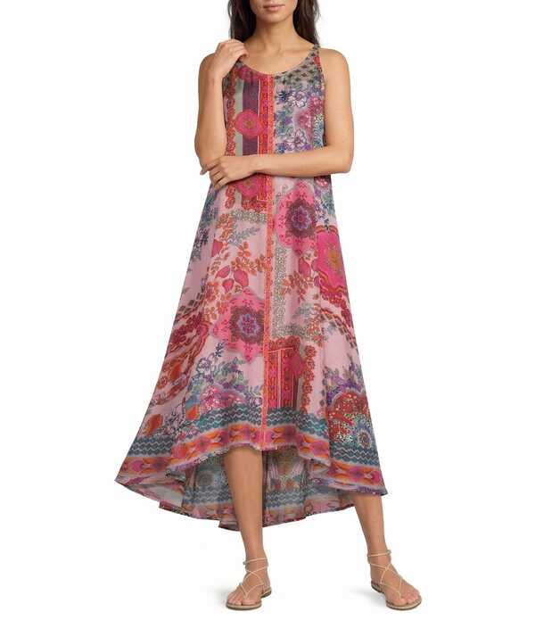 ジョニーワズ レディース トップス 衣装 刷り上げる ノースリーブ JOHNNY WAS Dornaz Tami Scarf Print Scoop Neck Sleeveless Dress Tami Scarf