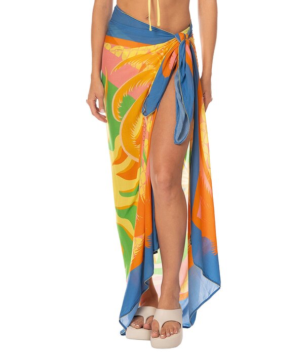 マージ レディース 下つ方スコート Maaji Sun Flicker Isla Pareo Swim Cover-Up Open Yellow 黄色