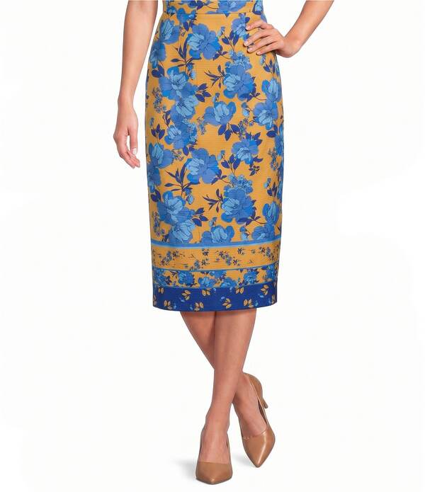 プレストンアンドヨーク レディース ボトムスカート プリント リネン Preston & York Coordinating Printed Stretch Linen Veronika Skirt Grecian/Gold ゴールド｜ReVida 店