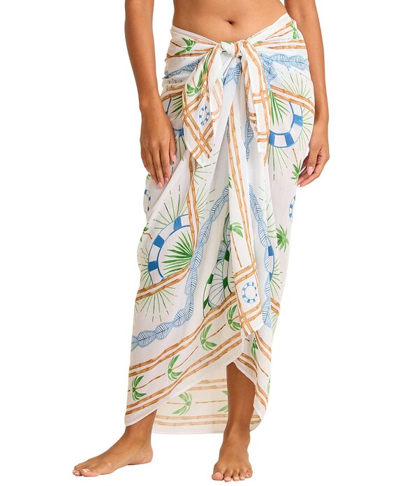 トッミーバハマ レディース ボトムスカート Tommy Bahama Poolside Palms Pareo Swim Cover-Up White ホワイト|ReVida 店