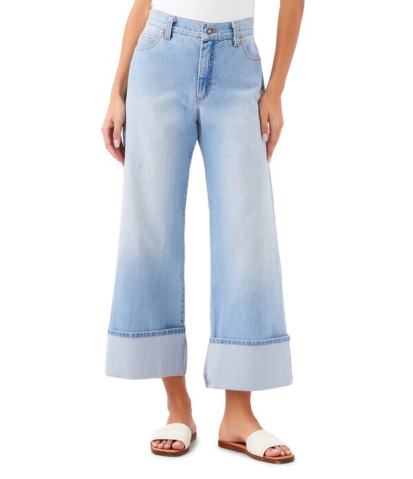 カレンケーン レディース ボトムス ジーンズズボン下 ワイドレッグ クロップド Karen Kane Stretch Denim Wide Leg Cropped Wide Cuff Jean Denim ジーンズ