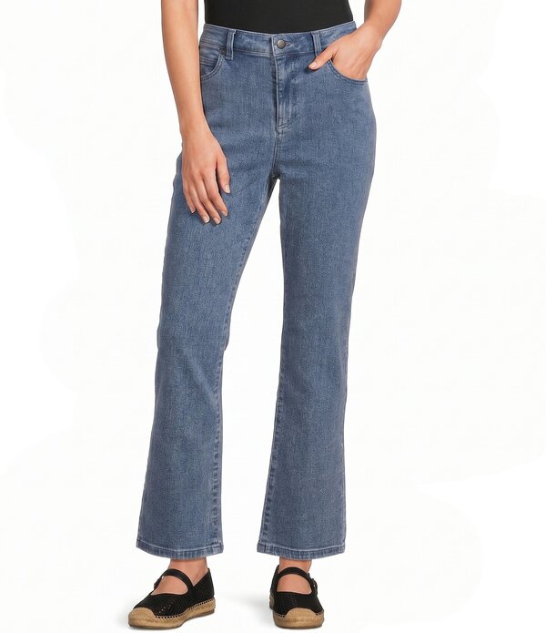エイリーンフィッシャー レディース ボトムス ジーンズズボン下 綿織物 アンクル デニム Eileen Fisher Cotton Stretch Denimid-Rise Ankle Kick Flare Jeans Classic Indigo インディゴ