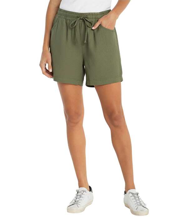 リヴァプール ロサンゼルス レディース ボトムス ハーフパンツ・ショーツ ショートパンツ Liverpoolos Angelestretch Woven Mid-Riselastic Waist Shorts Martini Olive オリーブ｜ReVida 店