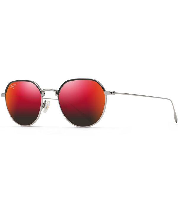 マウイ体育館 レディース 付属物 サングラス・アイウェア Maui Jim Unisex Island Eyes 50粍 Polarized Round Sunglasses Gunmetal 火器金属元素