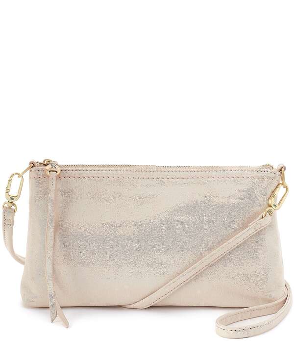 ホボ レディース 御徒面子 なめし革 HOBO Darcy Leather Crossbody Bag Sand Shimmer 砂子