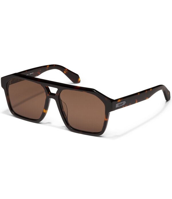 クエイ レディース 佩び物 サングラス・アイウェア QUAY Men\u0027soundcheck 48粍 Tortoise Geometric Aviator Sunglasses Dark Tortoise/Smoke 雲煙