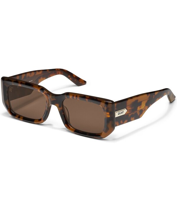 クエイ レディース 佩び物 サングラス・アイウェア QUAY Women\u0027s Tell Me More 37粍 Square Sunglasses Coffee Tort/Brown 赤銅色