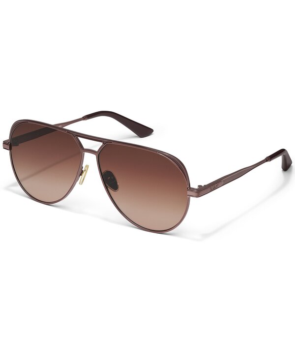 クエイ レディース 佩び物 サングラス・アイウェア QUAY Women\u0027s Open Tab 54粍 Aviator Sunglasses Chocolate/Brown Fawn 赤銅色
