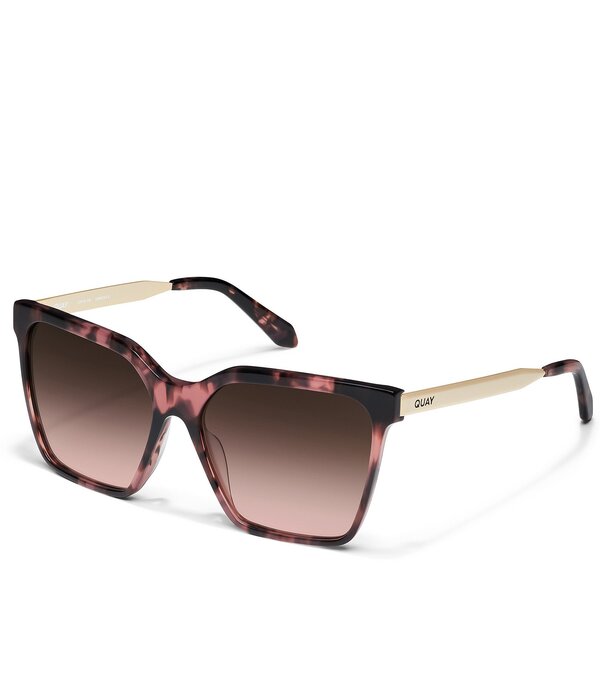 クエイ レディース 佩び物 サングラス・アイウェア QUAY Women\u0027s Level Up Remixed 52粍 Square Glasses Rose Tortoise/Brown Rose 赤銅色