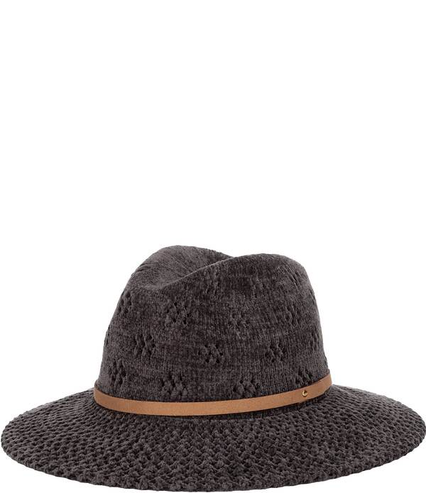 サンディエゴハット レディース 付属物 鳥打ち帽 San Diego Hat Company Walnut Grove Fedora Hat Charcoal 濃灰色