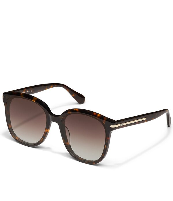 クエイ レディース 佩び物 サングラス・アイウェア QUAY Women\u0027s Rent Free 59粍 Round Sunglasses Neutral Tortoise/Brown 赤銅色