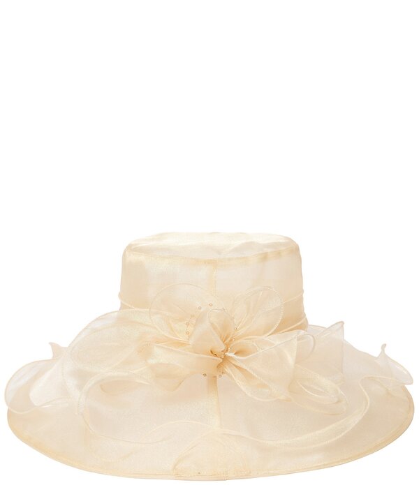 サンディエゴハット レディース 付属物 鳥打ち帽 メッシュ San Diego Hat Company Organza Bow Mesh Dress Hat Cream 皮膚軟化剤