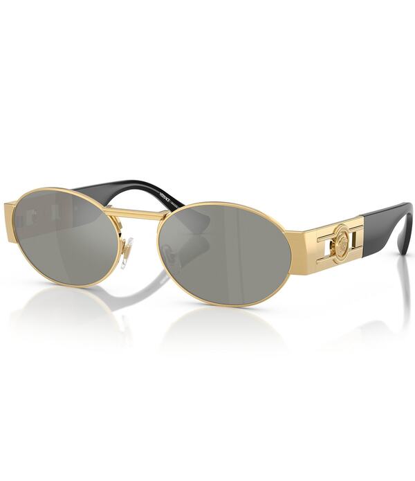 ヴェルサーチ レディース 付属物 サングラス・アイウェア Versace Men\u0027s VE2264 56粍 Oval Sunglasses Gold/Grey 薄墨色