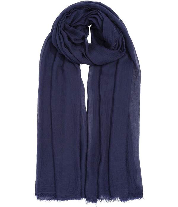 残響音 レディース 添え物 消音装置・袈裟・えり巻き Echo Crinkle Scarf Wrap Navy 米国海軍