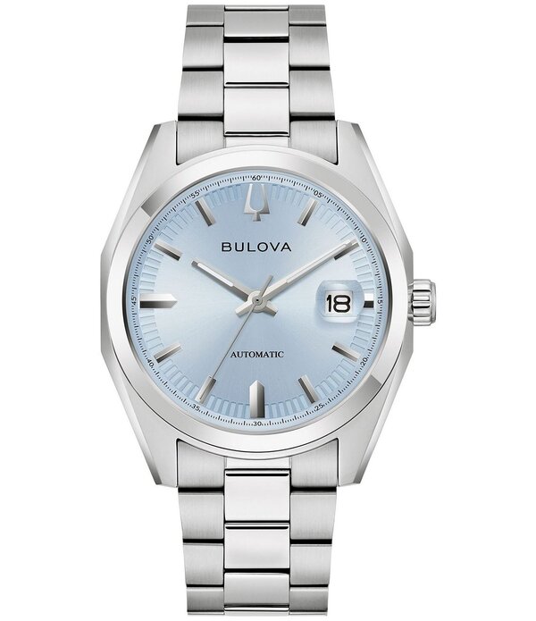 ブロバ レディース 佩び物 ウォッチ プルオーバー Bulova Men\u0027surveyor Three Hand Stainlessteel Bracelet Watch Silver しろがね色